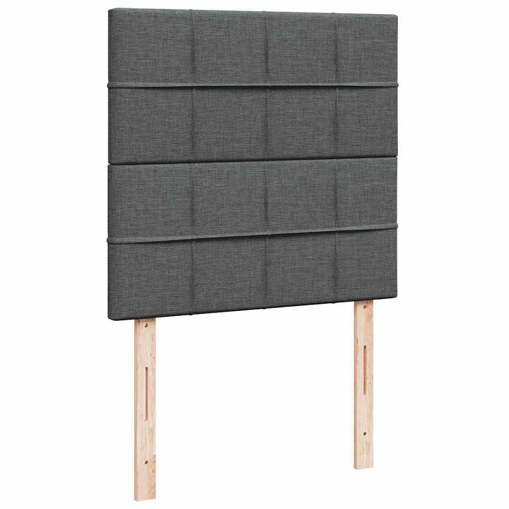 Giroletto a Molle con Materasso Grigio Scuro 100x200 cm Tessuto | homemem39