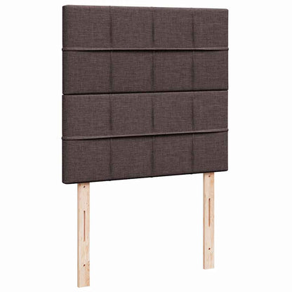 Giroletto a Molle con Materasso Marrone Scuro 100x200cm Tessuto | homemem39