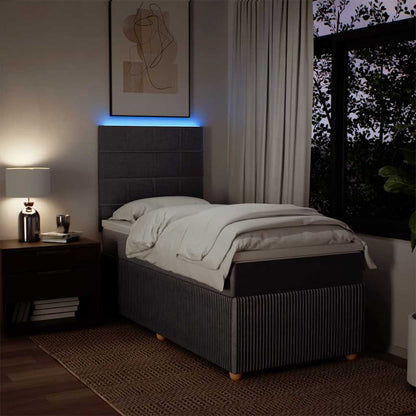 Giroletto a Molle con Materasso Tortora 100x200 cm in Tessuto