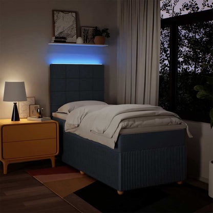 Giroletto a Molle con Materasso Blu 100x200 cm in Tessuto - homemem39