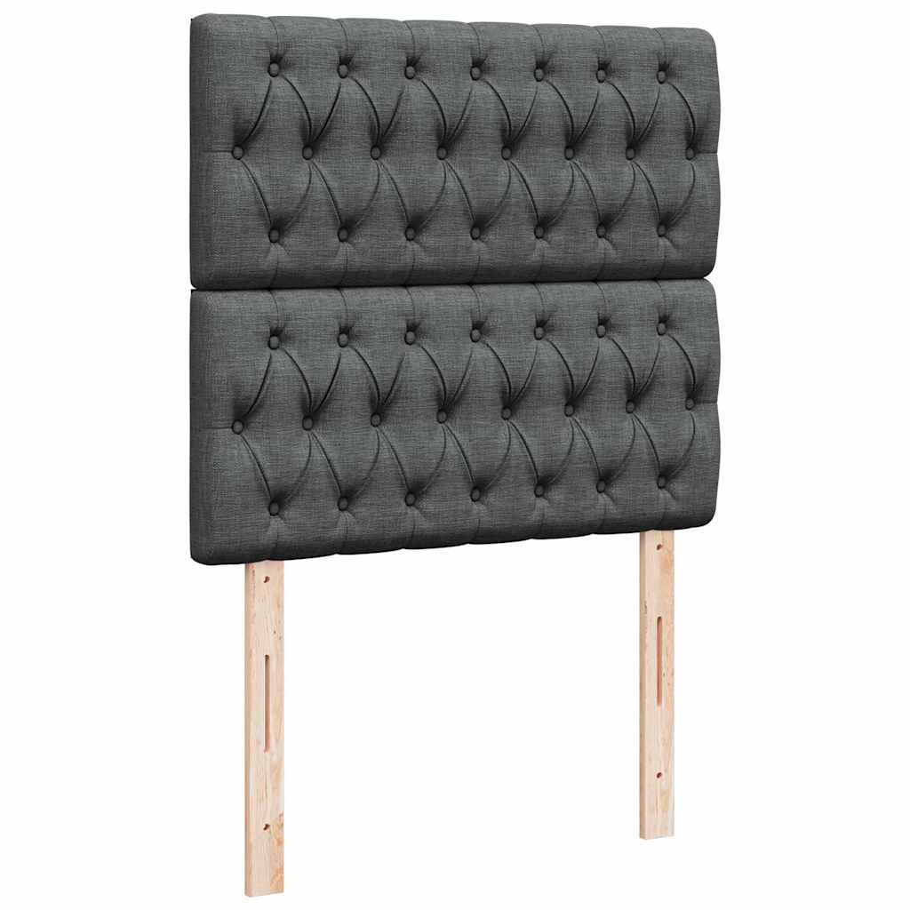 Giroletto a Molle con Materasso Grigio Scuro 100x200 cm Tessuto | homemem39