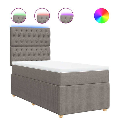Giroletto a Molle con Materasso Tortora 100x200 cm in Tessuto | homemem39