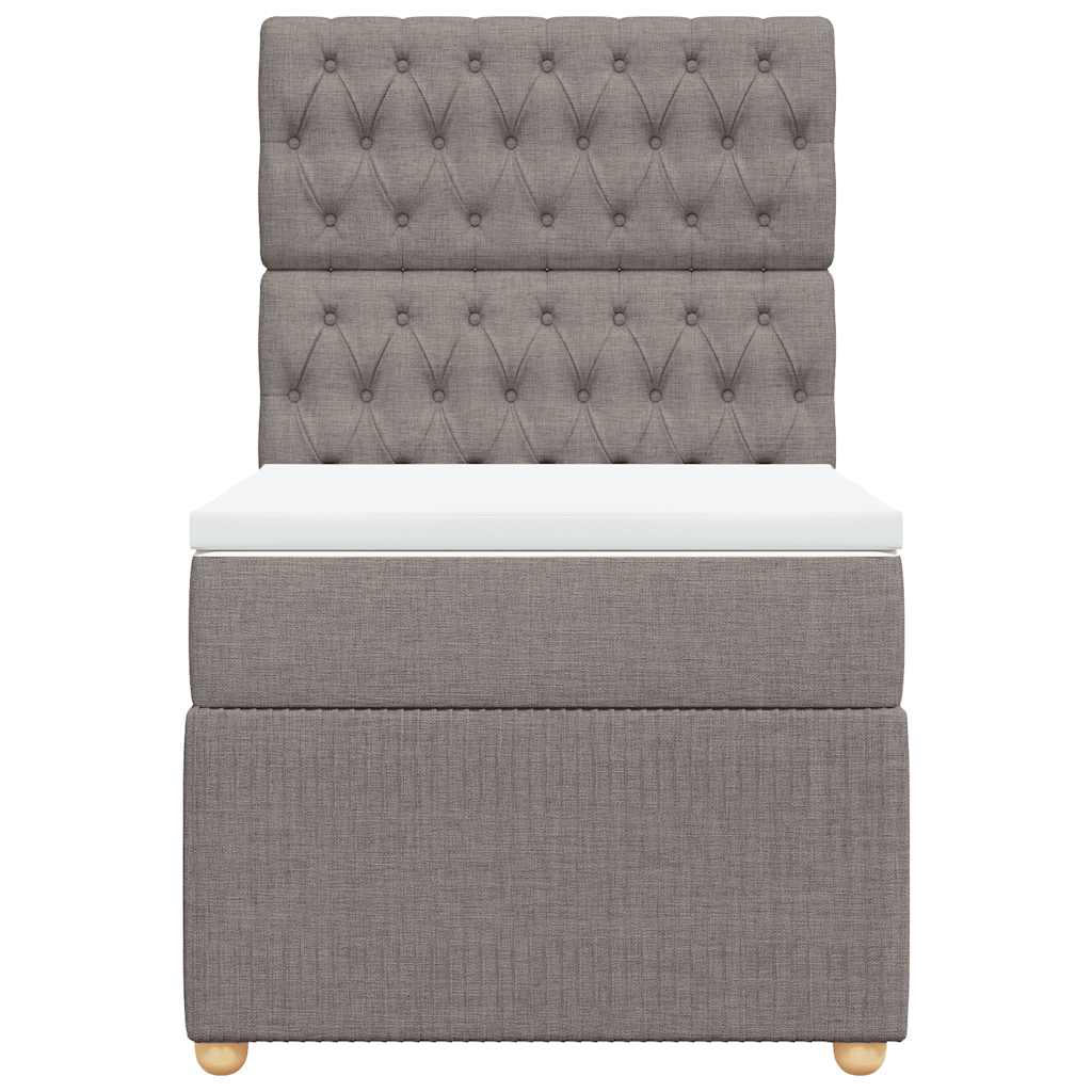 Giroletto a Molle con Materasso Tortora 100x200 cm in Tessuto | homemem39