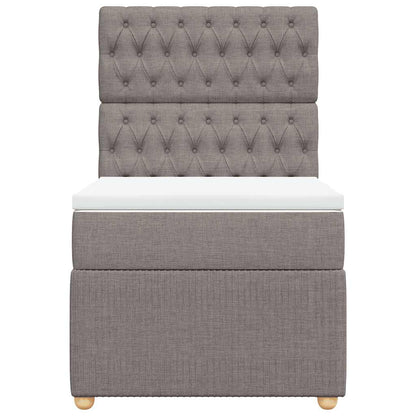Giroletto a Molle con Materasso Tortora 100x200 cm in Tessuto | homemem39