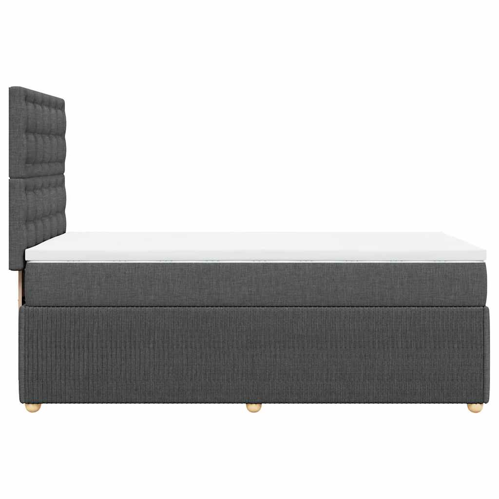 Giroletto a Molle con Materasso Grigio Scuro 100x200 cm Tessuto | homemem39