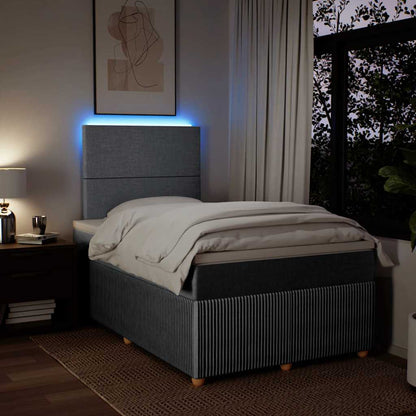 Giroletto a Molle con Materasso Grigio Chiaro 120x190cm Tessuto - homemem39