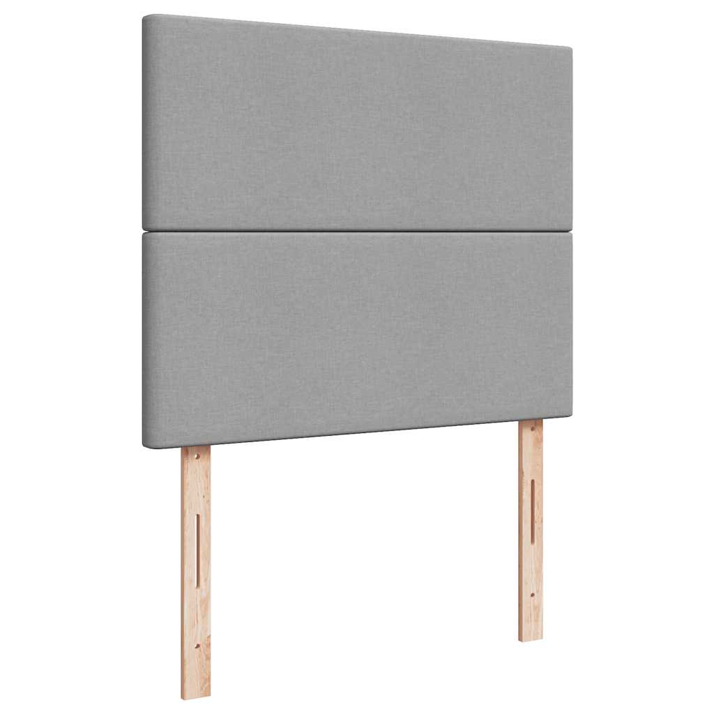 Giroletto a Molle con Materasso Grigio Chiaro 120x190cm Tessuto - homemem39