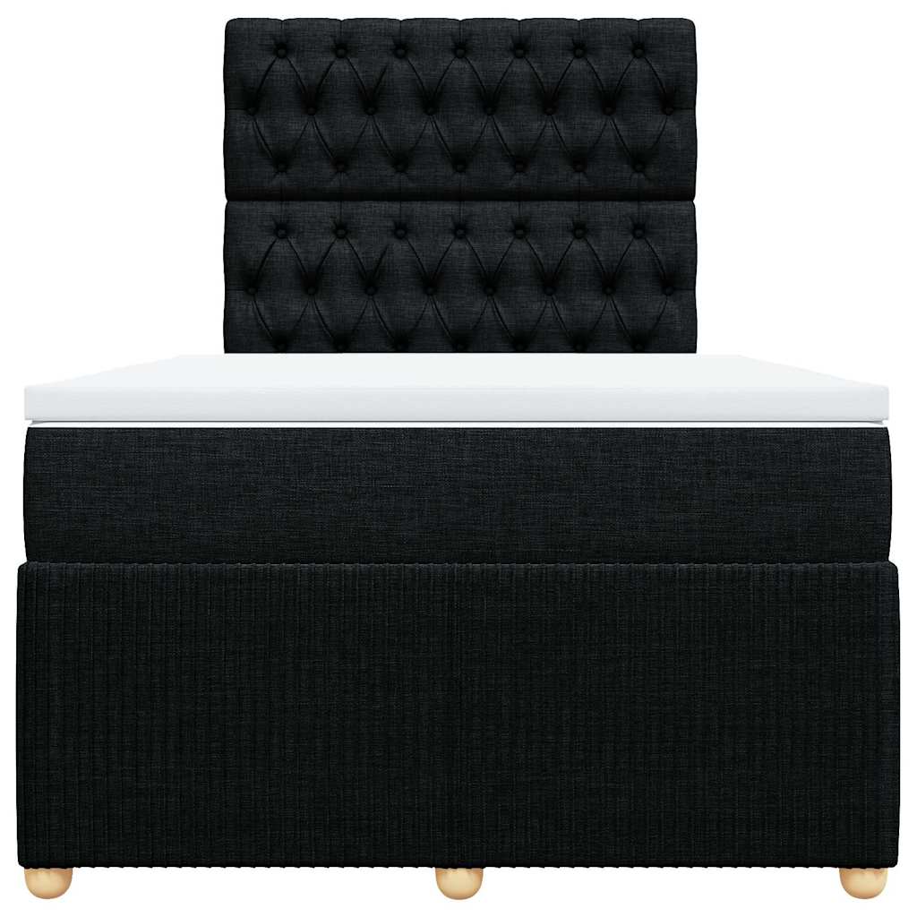 Giroletto a Molle con Materasso Nero 120x190 cm in Tessuto - homemem39