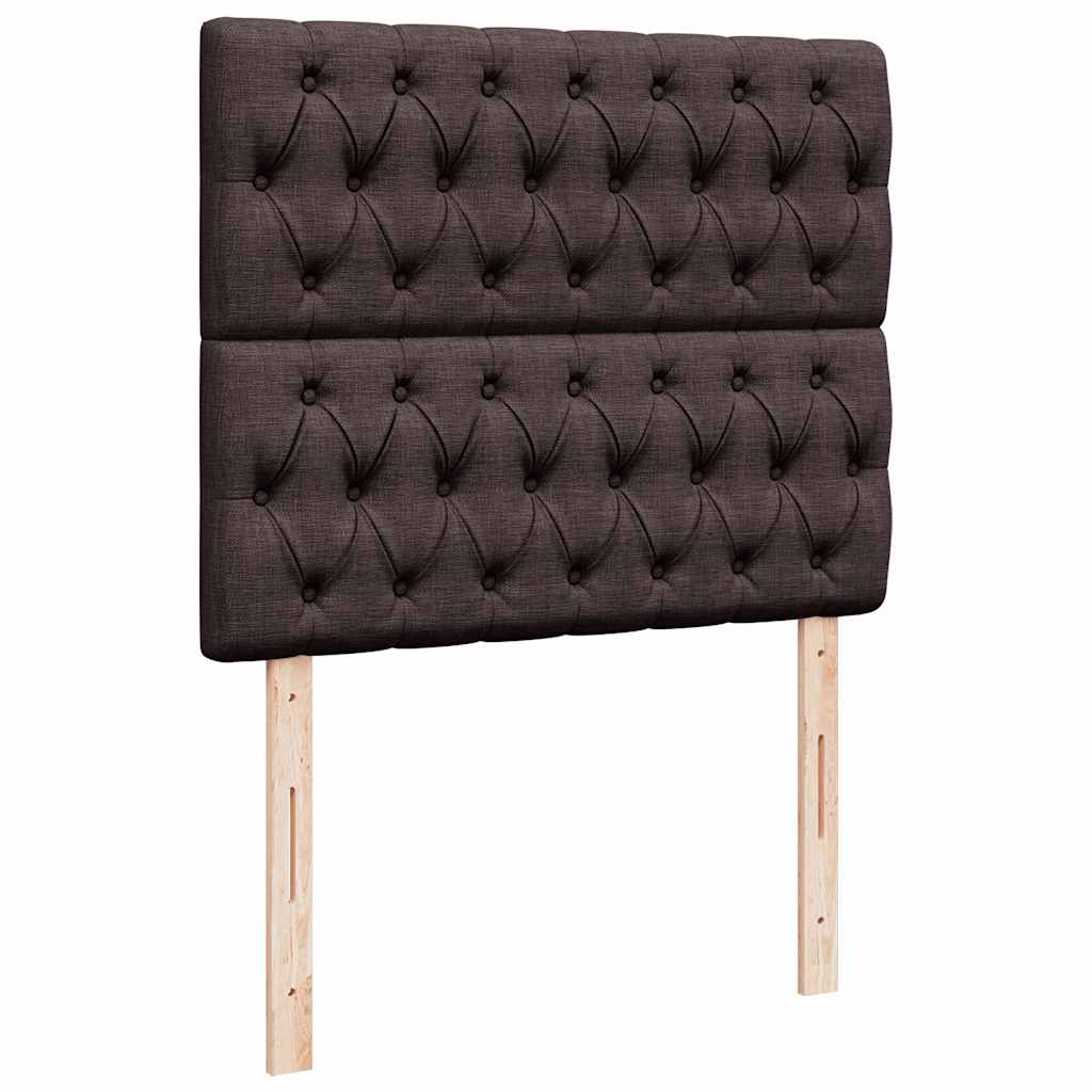 Giroletto a Molle con Materasso Marrone Scuro 120x190cm Tessuto | homemem39