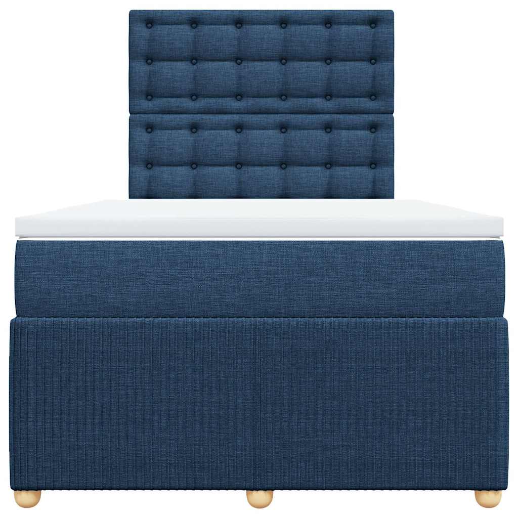 Giroletto a Molle con Materasso Blu 120x190 cm in Tessuto