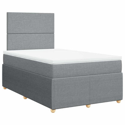 Giroletto a Molle con Materasso Grigio Chiaro 120x200cm Tessuto | homemem39