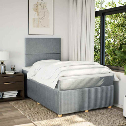 Giroletto a Molle con Materasso Grigio Chiaro 120x200cm Tessuto | homemem39