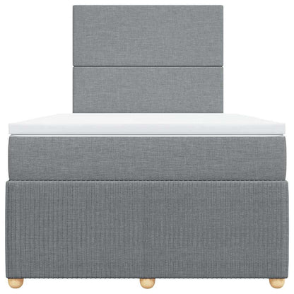 Giroletto a Molle con Materasso Grigio Chiaro 120x200cm Tessuto | homemem39