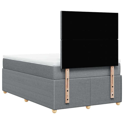 Giroletto a Molle con Materasso Grigio Chiaro 120x200cm Tessuto | homemem39