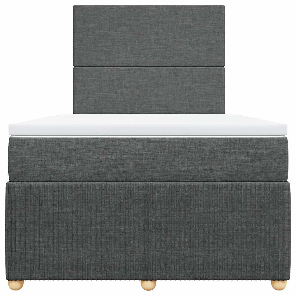 Giroletto a Molle con Materasso Grigio Scuro 120x200 cm Tessuto | homemem39