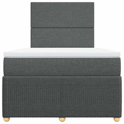 Giroletto a Molle con Materasso Grigio Scuro 120x200 cm Tessuto | homemem39