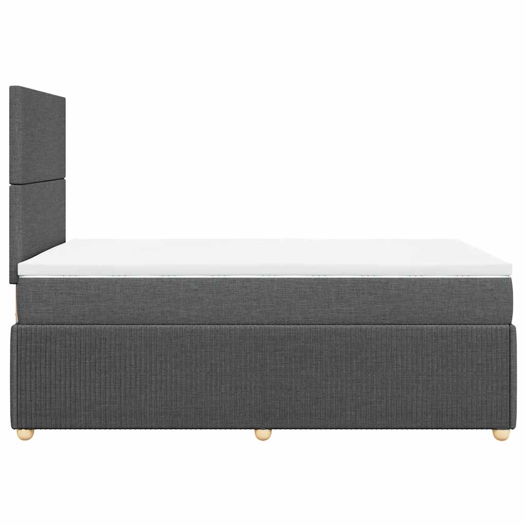 Giroletto a Molle con Materasso Grigio Scuro 120x200 cm Tessuto | homemem39