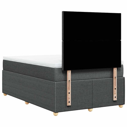 Giroletto a Molle con Materasso Grigio Scuro 120x200 cm Tessuto | homemem39