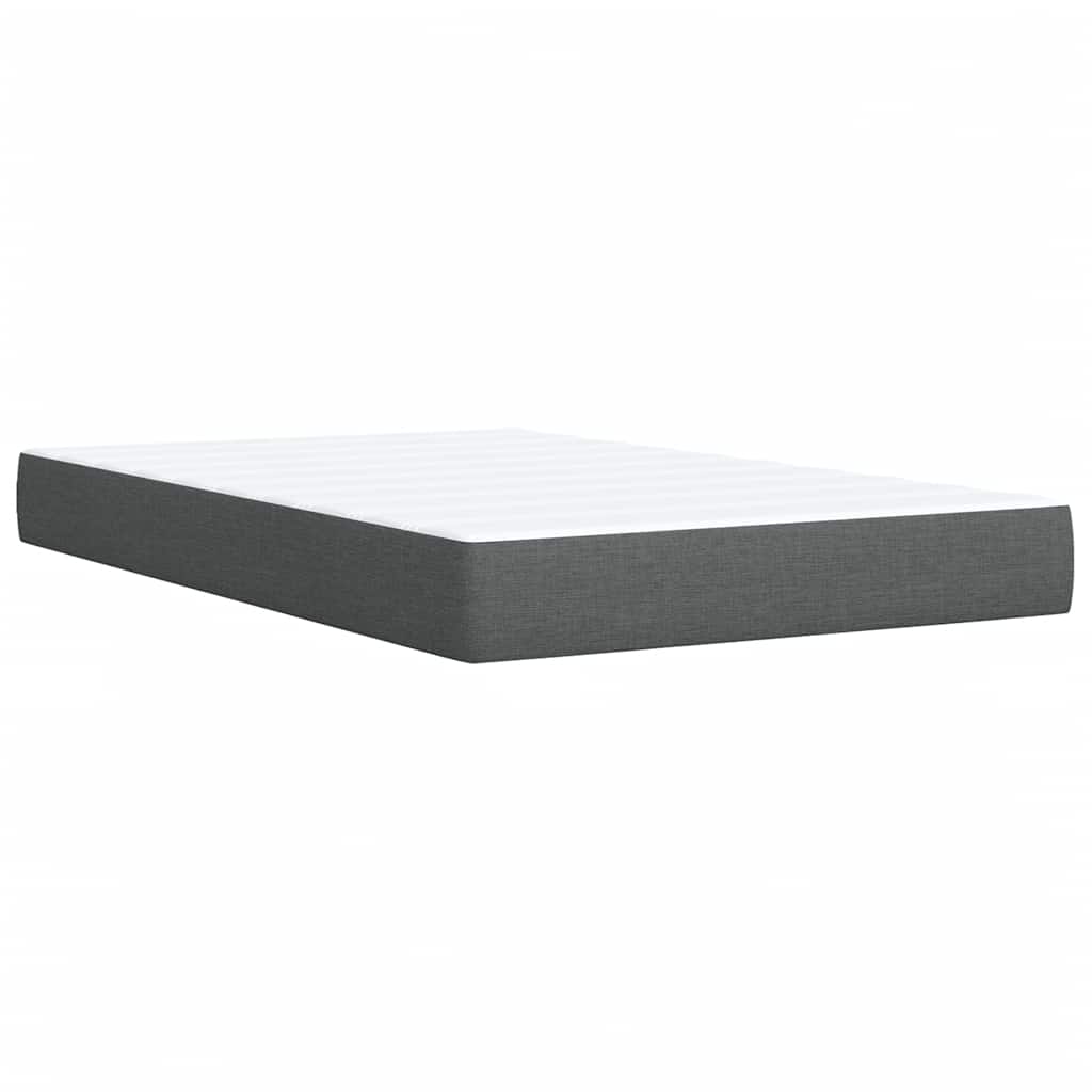 Giroletto a Molle con Materasso Grigio Scuro 120x200 cm Tessuto | homemem39