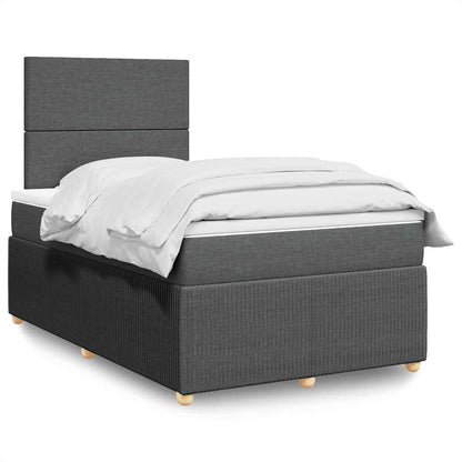 Giroletto a Molle con Materasso Grigio Scuro 120x200 cm Tessuto | homemem39