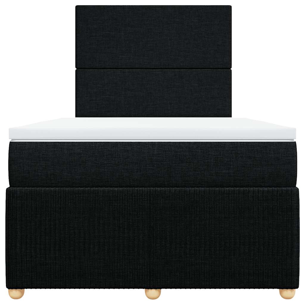 Giroletto a Molle con Materasso Nero 120x200 cm in Tessuto | homemem39