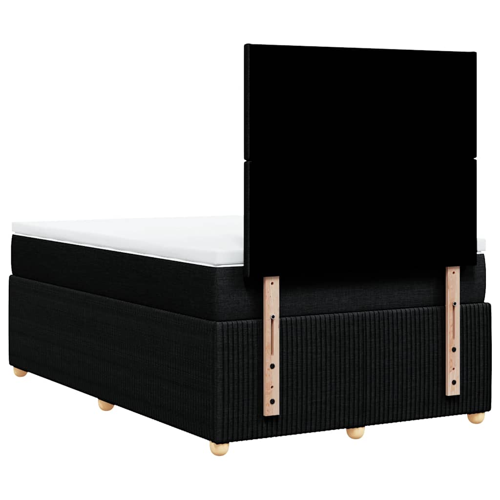 Giroletto a Molle con Materasso Nero 120x200 cm in Tessuto | homemem39