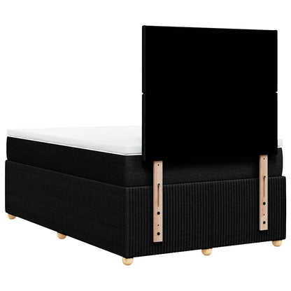 Giroletto a Molle con Materasso Nero 120x200 cm in Tessuto | homemem39