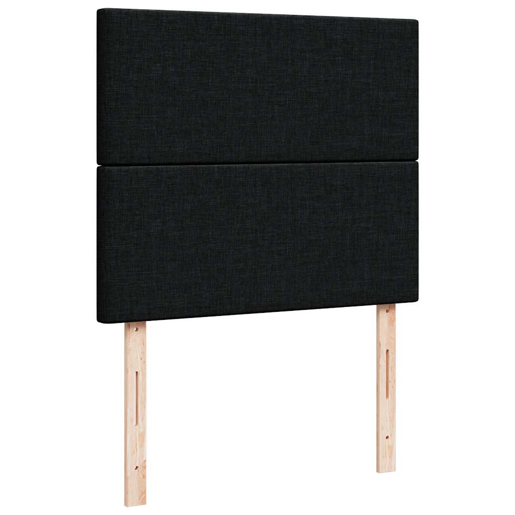 Giroletto a Molle con Materasso Nero 120x200 cm in Tessuto | homemem39