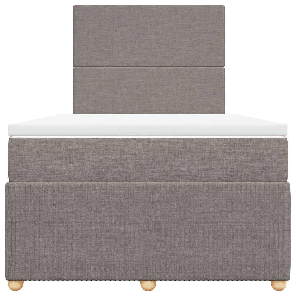 Giroletto a Molle con Materasso Tortora 120x200 cm in Tessuto