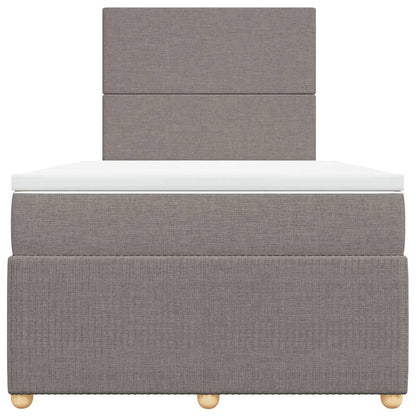 Giroletto a Molle con Materasso Tortora 120x200 cm in Tessuto