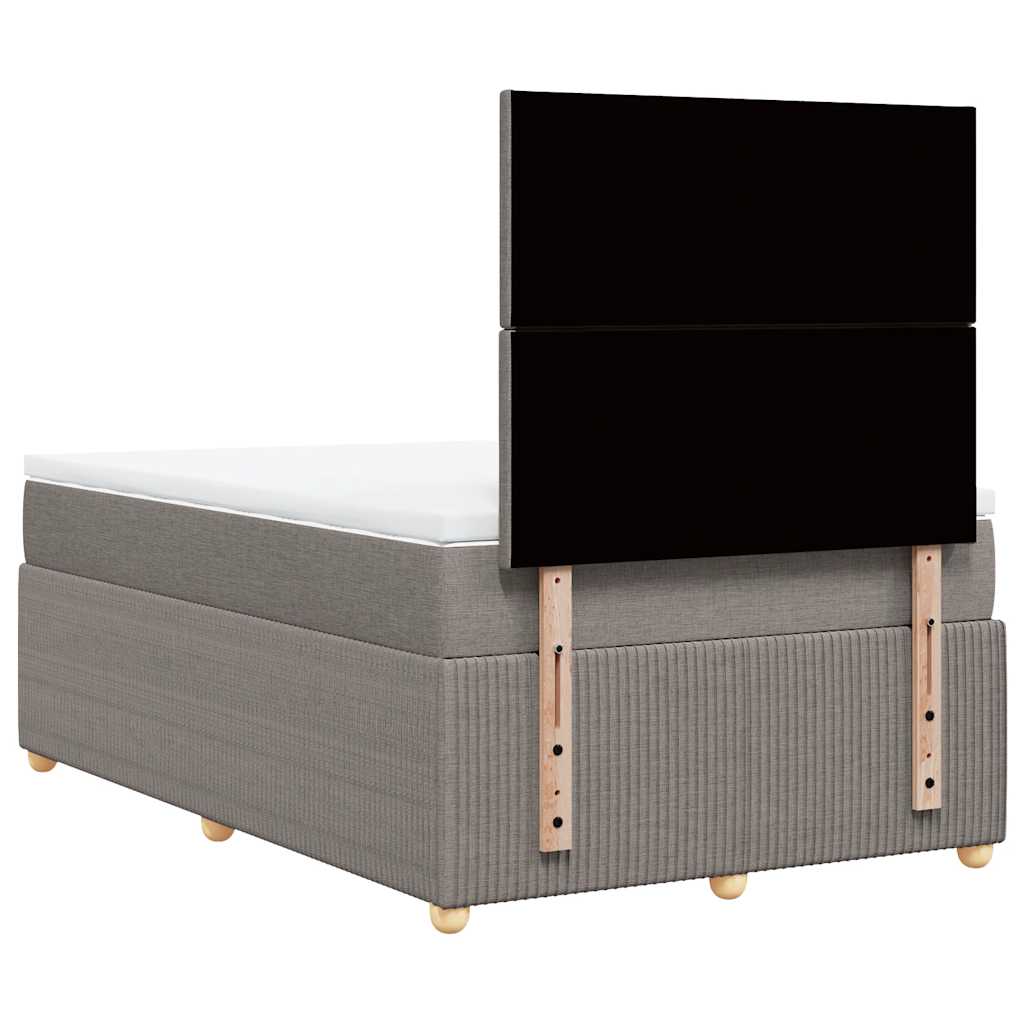 Giroletto a Molle con Materasso Tortora 120x200 cm in Tessuto | homemem39