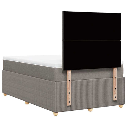Giroletto a Molle con Materasso Tortora 120x200 cm in Tessuto
