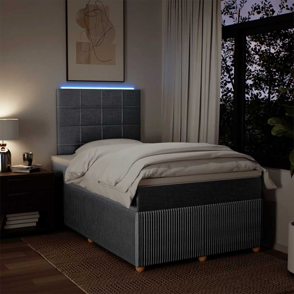 Giroletto a Molle con Materasso Grigio Chiaro 120x200cm Tessuto | homemem39