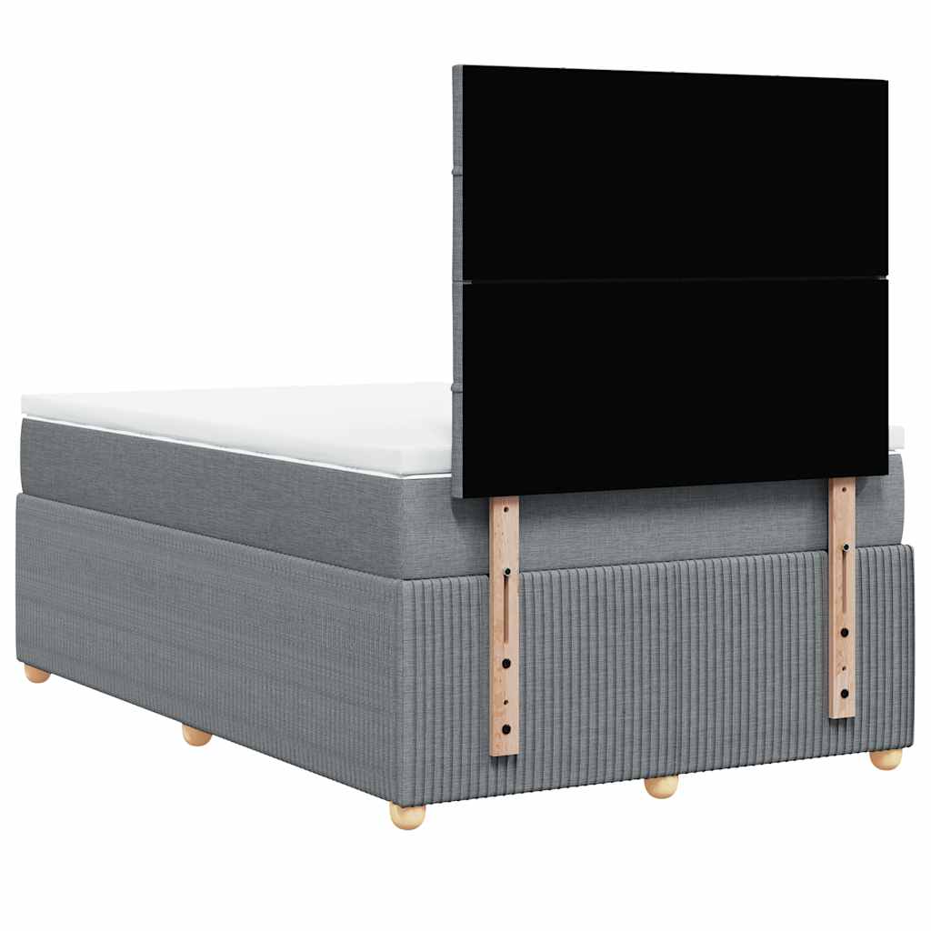 Giroletto a Molle con Materasso Grigio Chiaro 120x200cm Tessuto | homemem39
