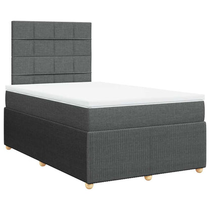 Giroletto a Molle con Materasso Grigio Scuro 120x200 cm Tessuto | homemem39