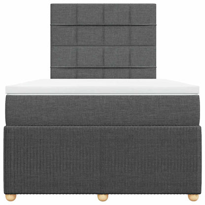 Giroletto a Molle con Materasso Grigio Scuro 120x200 cm Tessuto | homemem39