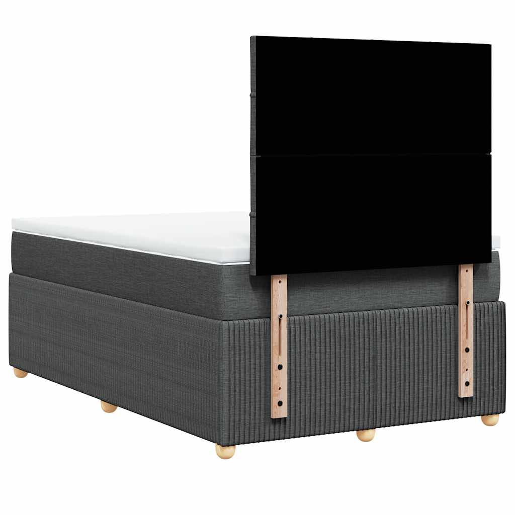 Giroletto a Molle con Materasso Grigio Scuro 120x200 cm Tessuto | homemem39