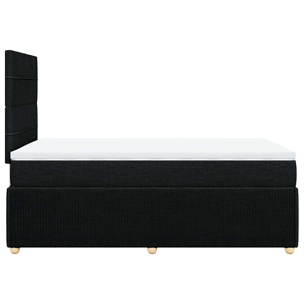 Giroletto a Molle con Materasso Nero 120x200 cm in Tessuto | homemem39