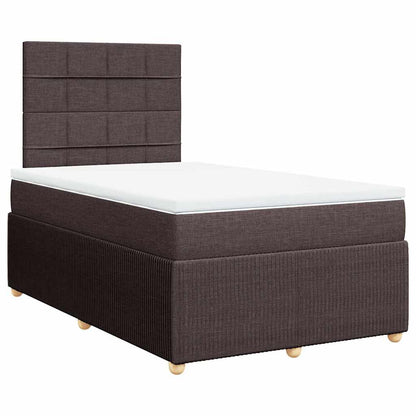 Giroletto a Molle con Materasso Marrone Scuro 120x200cm Tessuto | homemem39