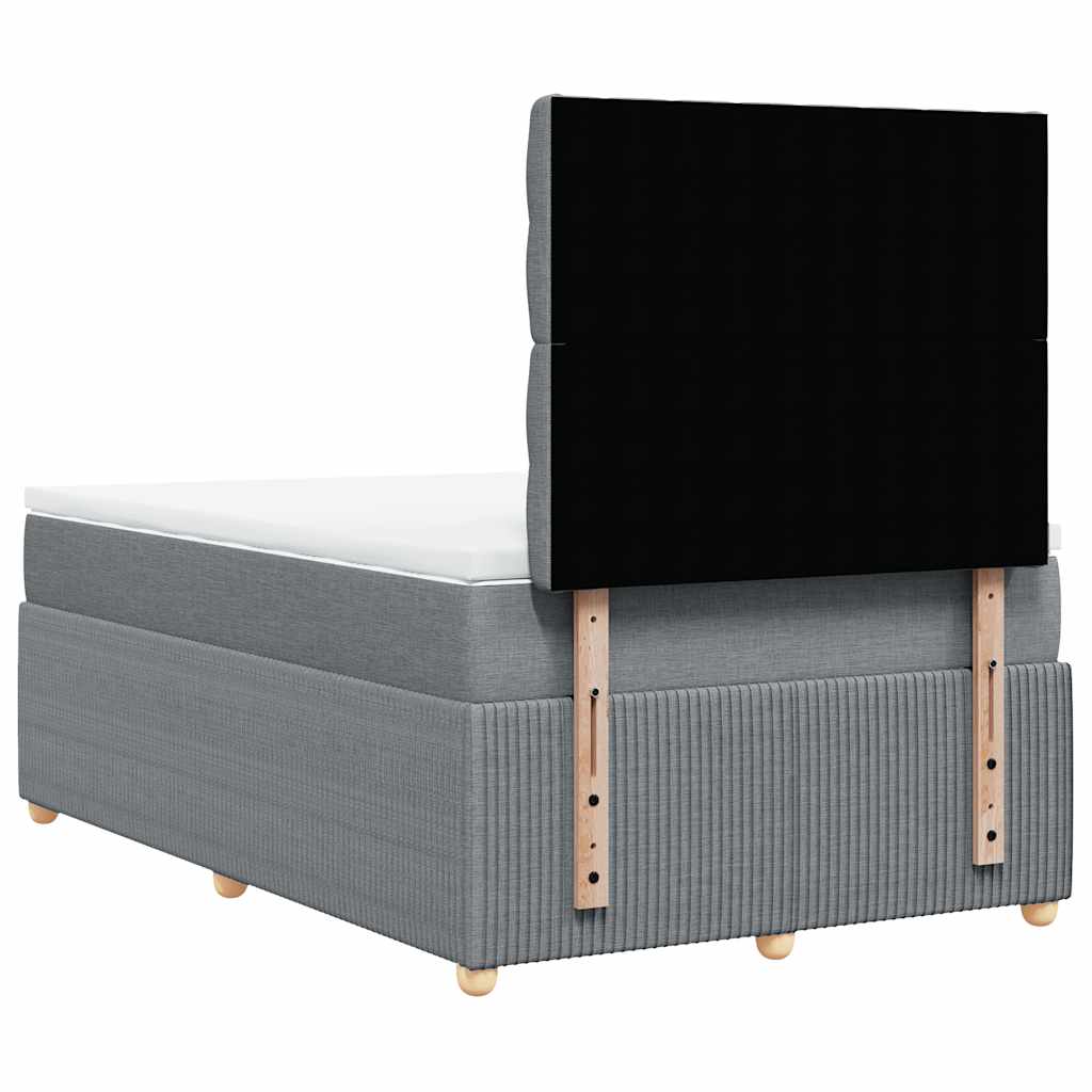 Giroletto a Molle con Materasso Grigio Chiaro 120x200cm Tessuto | homemem39