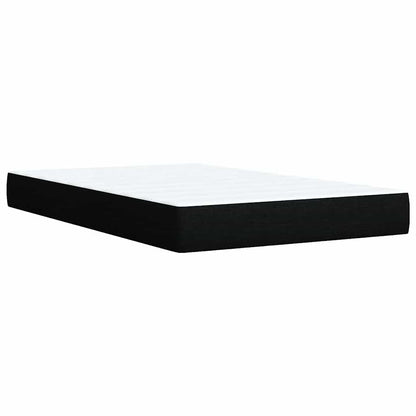 Giroletto a Molle con Materasso Nero 120x200 cm in Tessuto