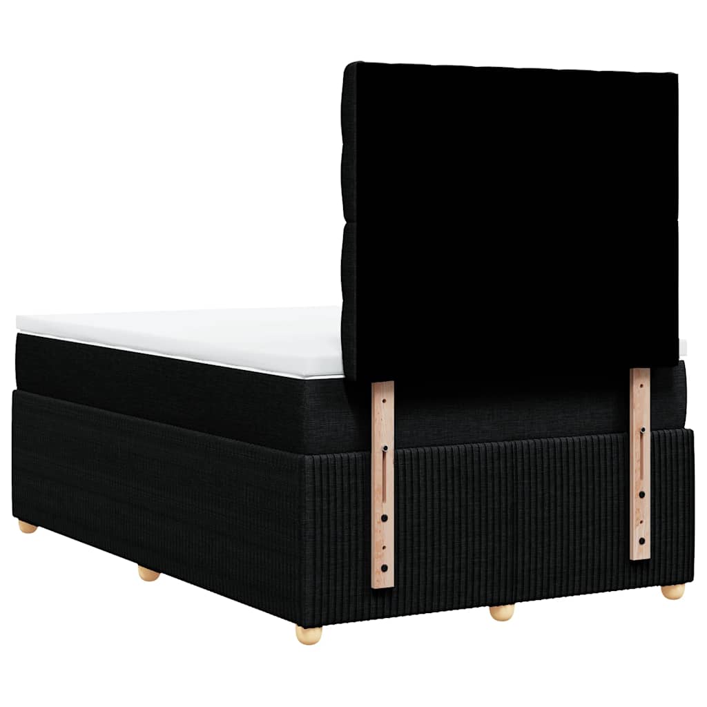 Giroletto a Molle con Materasso Nero 120x200 cm in Tessuto | homemem39