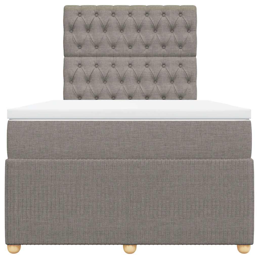 Giroletto a Molle con Materasso Tortora 120x200 cm in Tessuto | homemem39