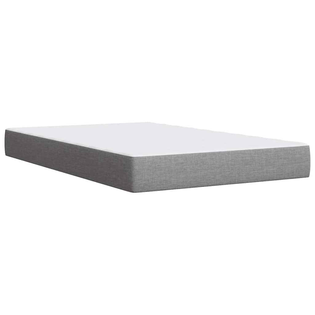 Giroletto a Molle con Materasso Grigio Chiaro 120x200cm Tessuto | homemem39