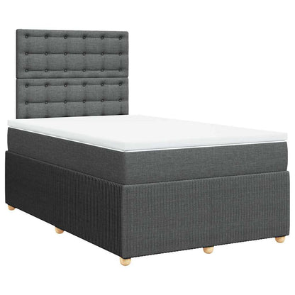 Giroletto a Molle con Materasso Grigio Scuro 120x200 cm Tessuto | homemem39