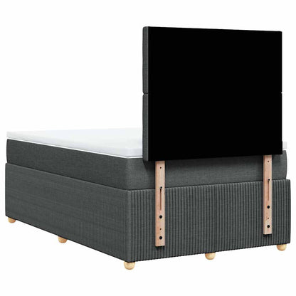 Giroletto a Molle con Materasso Grigio Scuro 120x200 cm Tessuto | homemem39
