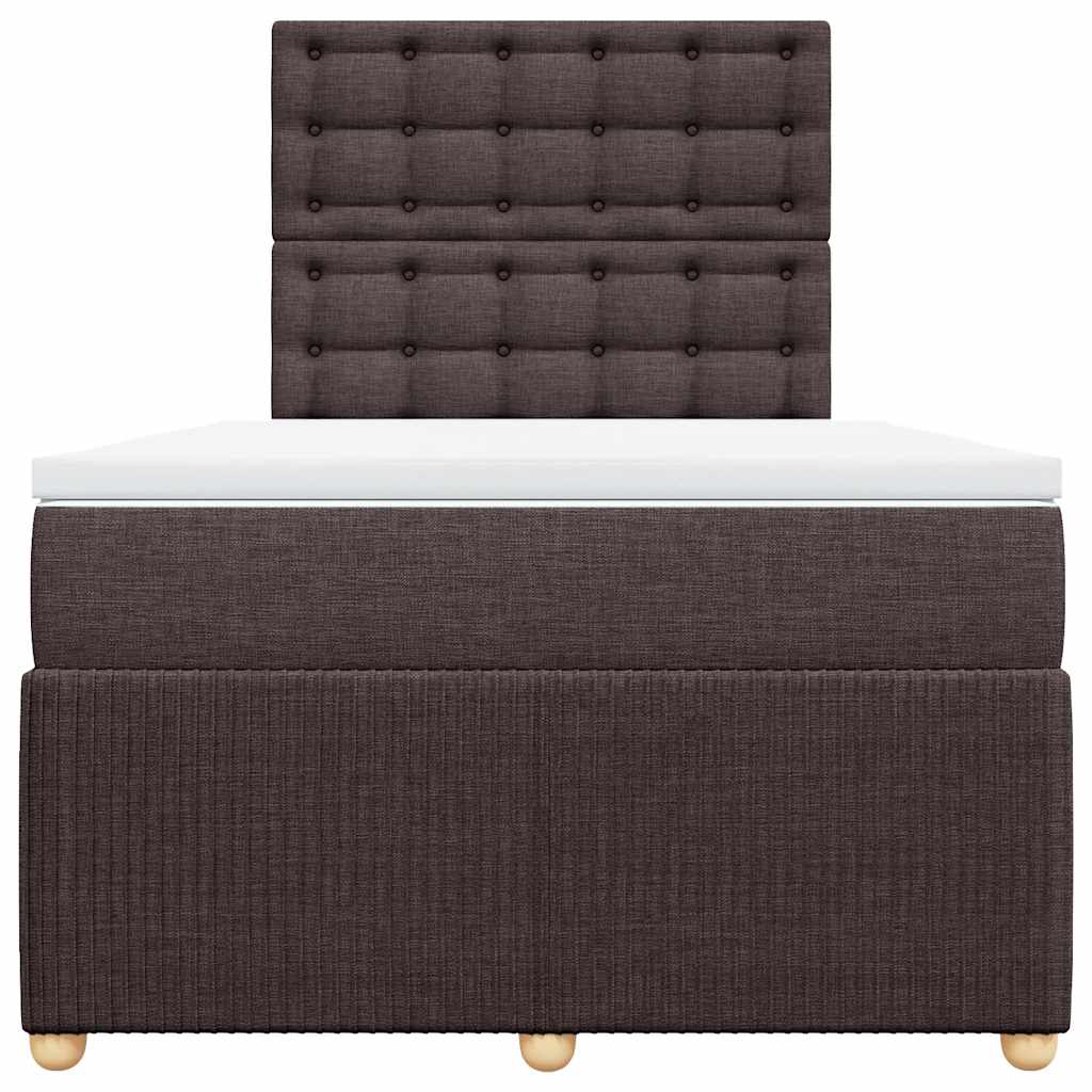 Giroletto a Molle con Materasso Marrone Scuro 120x200cm Tessuto | homemem39