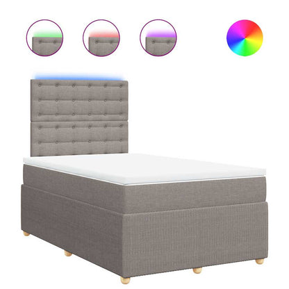 Giroletto a Molle con Materasso Tortora 120x200 cm in Tessuto | homemem39