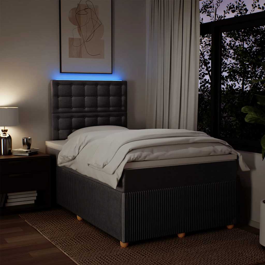 Giroletto a Molle con Materasso Tortora 120x200 cm in Tessuto | homemem39