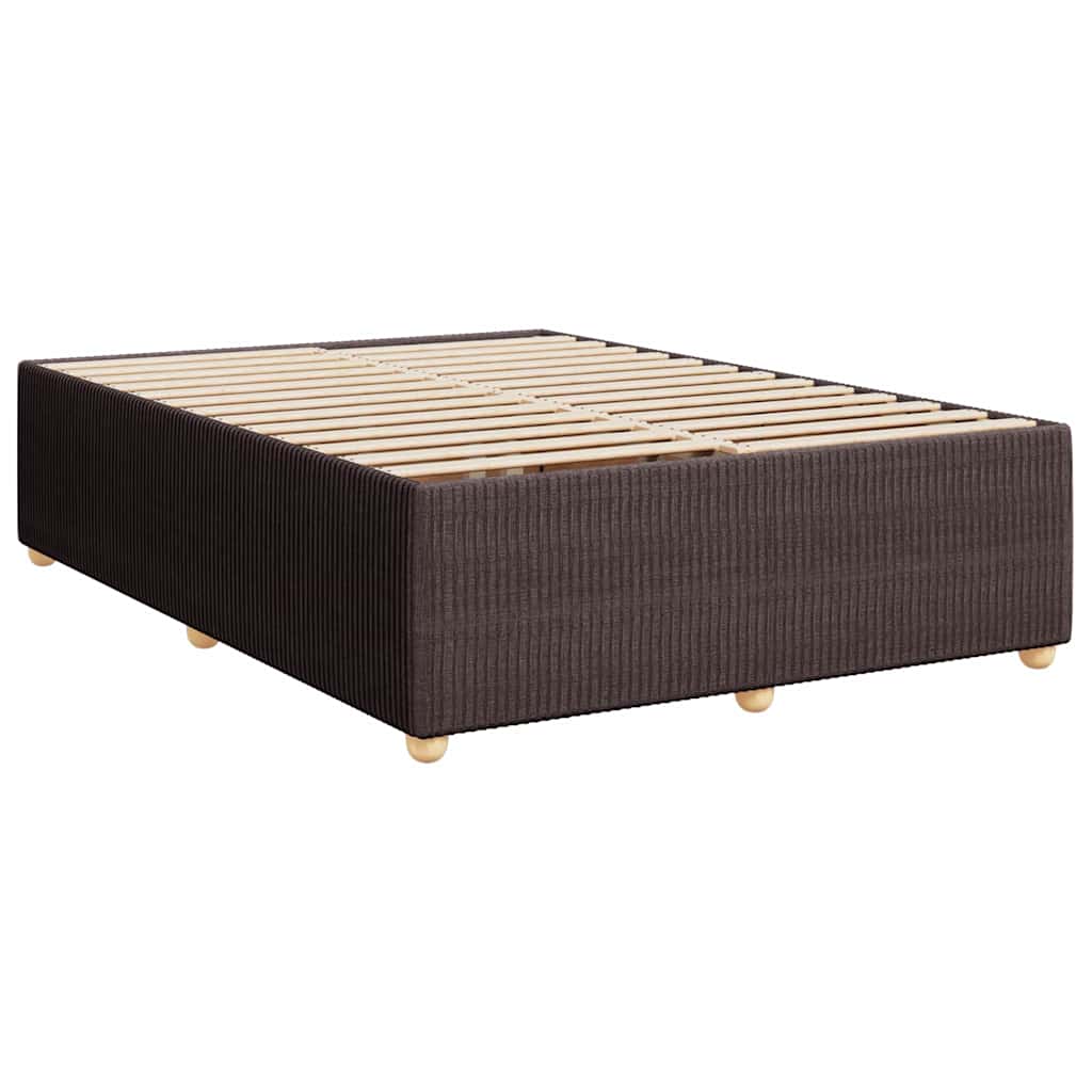 Giroletto a Molle con Materasso Marrone Scuro 140x190cm Tessuto | homemem39